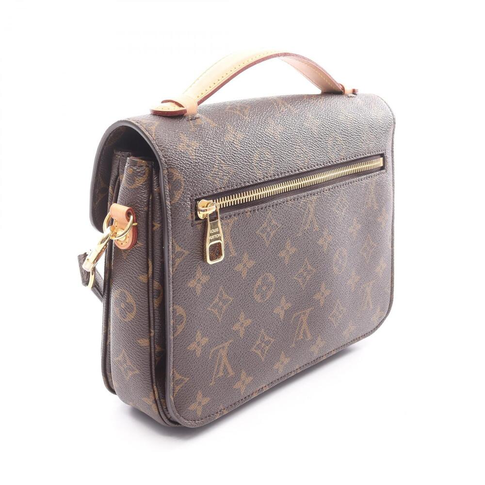 Louis Vuitton Monogram Leather Brown Handbag Canvas Metis Pochette - Picture 1 of 8